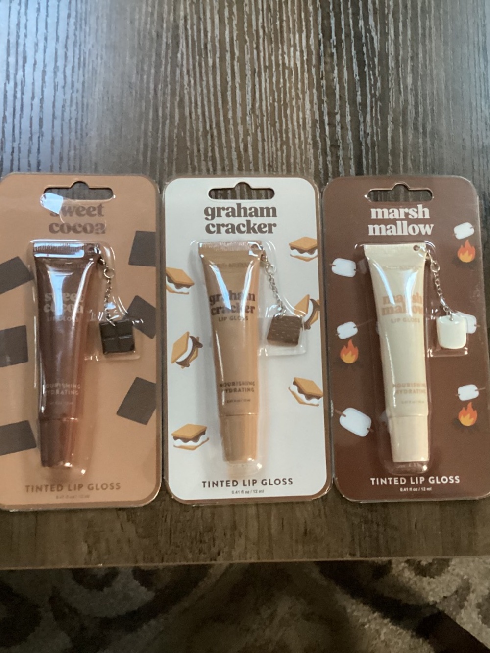 Tinted Lip Gloss Set - Sweet Cocoa, Graham Cracker, Marshmallow New